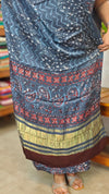 Blue Ajrakh Printed Modal Silk Suit