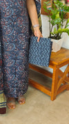 Blue Ajrakh Printed Modal Silk Suit