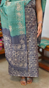 Bluish Grey and Teal Batik Suit