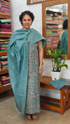 Teal Batik Printed suit