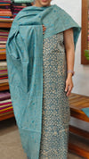 Teal Batik Printed suit