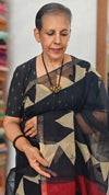 Black and off white kota doria Saree - SQ39