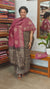 Grey and dark pink batik Suit