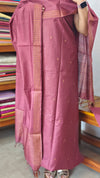 Maroon Bamboo Tussar Silk Suit - MVB