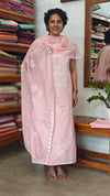 Baby Pink Chikankari Cotton Suit