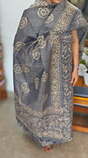 Grey and Beige Batik Printed Suit