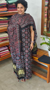 Black Ajrakh Printed Modal Silk Suit