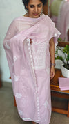 Lilac Chikankari Cotton Suit
