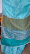 Cyan Blue Kota Saree with Pita Embroidery - EMR4