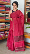 Blood Red Kota Saree with Pita Embroidery - EMR4 - 2