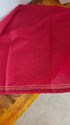Blood Red Kota Saree with Pita Embroidery - EMR4 - 2