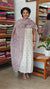 Cream and Mauve Printed Linen Suit - S864