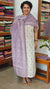 Cream and Lavender Printed Linen Suit - S864 - 2