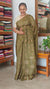 Olive Green Cross Stitch Embroidered Kota Saree - LWS3