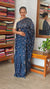Navy Blue Cross Stitch Embroidered Kota Saree - LWS3