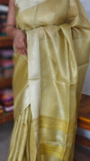 Lime Green Tissue Silk Saree - 2M83