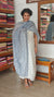 Cream and Bluish Grey Printed Linen Suit - S864 - 2