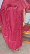 Maroon Bamboo Tussar Silk Suit