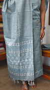 Ice Blue Slub Cotton Suit
