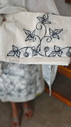 Off White and Black Embroidered Cotton Suit