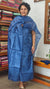 Azure Blue Embroidered Tussar Silk Suit