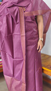 Orchid Purple Bamboo Tussar Suit - MVB