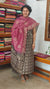 Grey and Pink Batik Printed Slub Cotton Suit