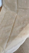 Light Beige Kota Saree with Applique Work - 2309