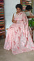 Pink Silky Kota Embroidered Saree - 8023