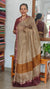 Beige and Wine Kota Silk Saree - KTS3