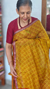 Mustard Printed Kota Silk Saree - KTS3