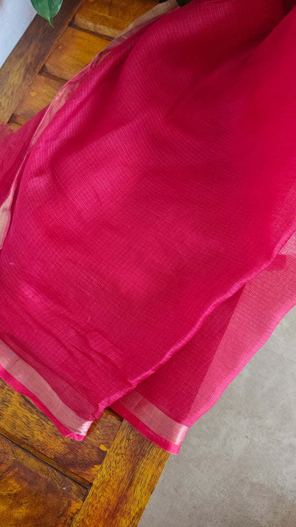 Rosy Beige Kota Silk Saree - KTS3