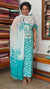 Teal Green Printed Cotton Suit with Chiffon Dupatta - 833F