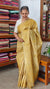 Mustard shade Pure Tussar Silk Embroidered Saree - XLN4