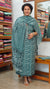 Dark Teal Printed Cotton Suit
