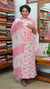 Pink and White Cotton Suit with Chiffon Dupatta
