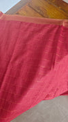 Red checked bagalpuri silk saree - BPR3