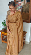 Mustard Brown Kota Saree with Cutwork - 409M