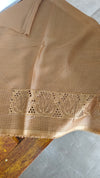 Mustard Brown Kota Saree with Cutwork - 409M