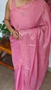 Blush Pink Kota Saree with Cutwork - 409M - 2
