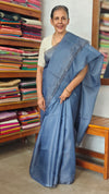 Agean Blue Net Kota Saree with Cutwork - 409M - 2