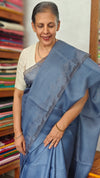 Agean Blue Net Kota Saree with Cutwork - 409M - 2