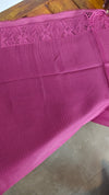 Fuchsia Pink Kota Saree with Cutwork - 409M - 1