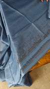 Agean Blue Net Kota Saree with Cutwork - 409M - 2