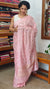 Baby Pink Multi Thread Embroidered Tussar Silk Saree - H149