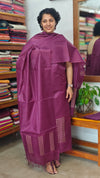 Light Plum Lined Noil Tussar Silk Suit