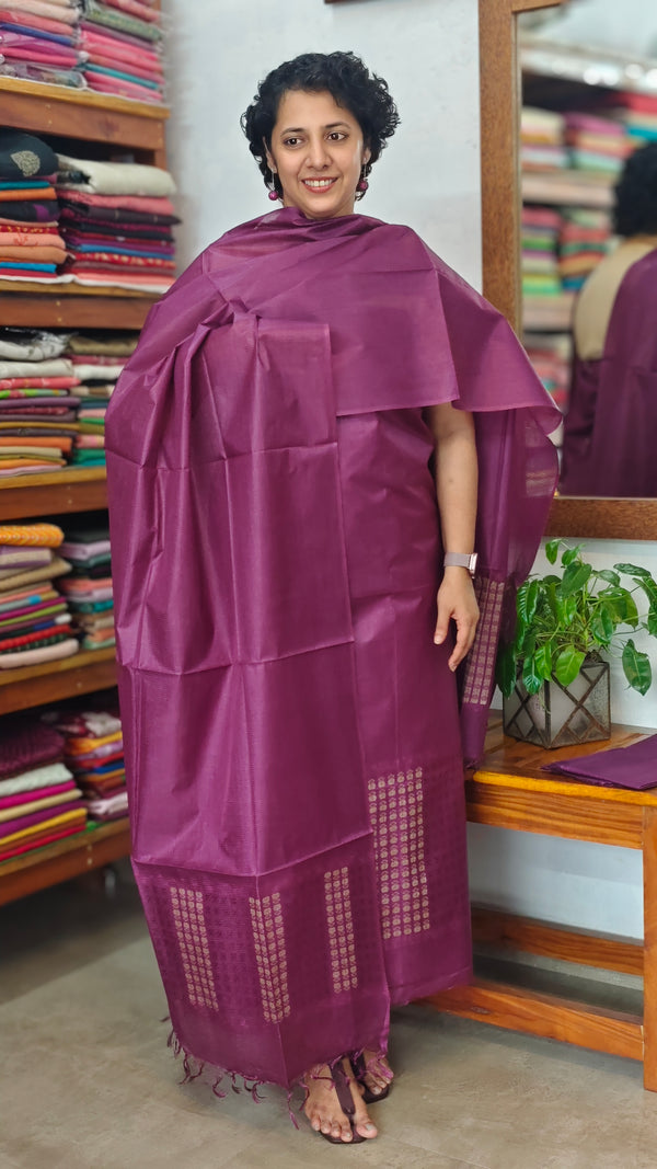 Light Plum Lined Noil Tussar Silk Suit
