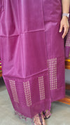 Light Plum Lined Noil Tussar Silk Suit