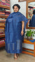 Blue Lined Noil Tussar Silk Suit