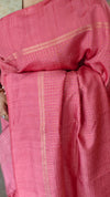 Blush Pink Zari Woven Raw Silk Saree - SRW6 - 11